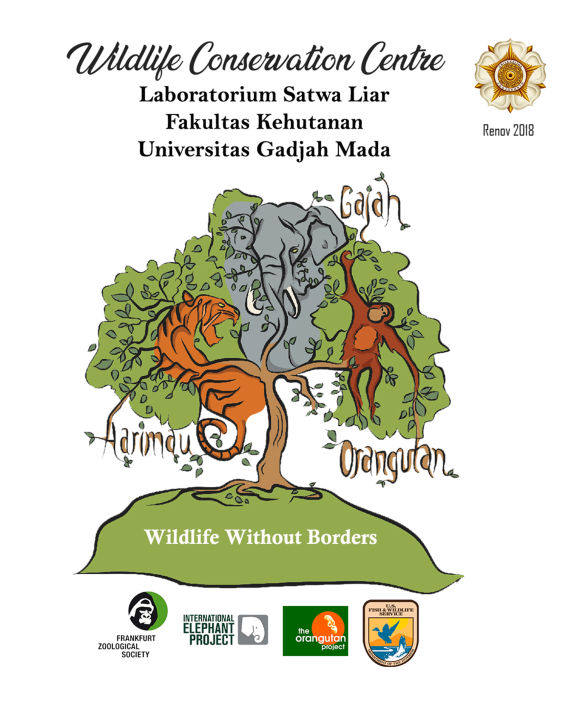 The Wildlife Conservation Centre logo shows a tree with a tiger, elephant and orangutan